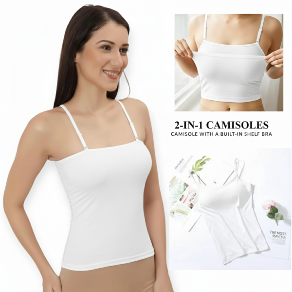 White Camisole 2 in 1 Padded Slip